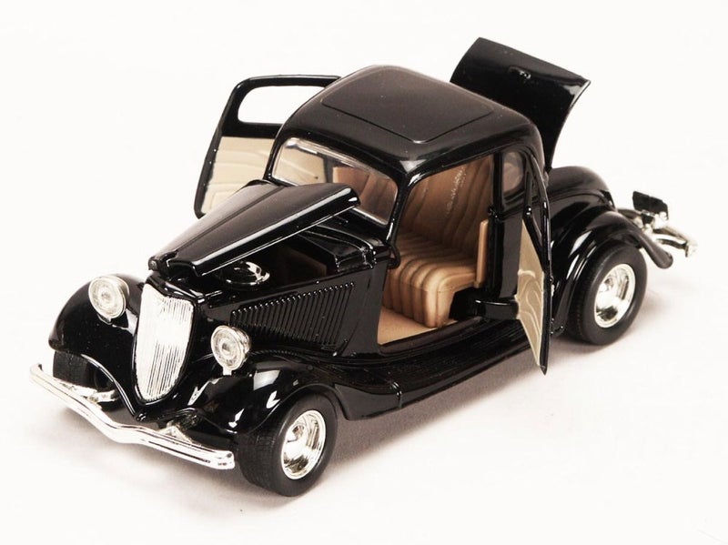 MOTORMAX 1934 Ford Coupe, Black - Motormax 73217 - 1/24 Scale Diecast Model Toy Car - Image 2